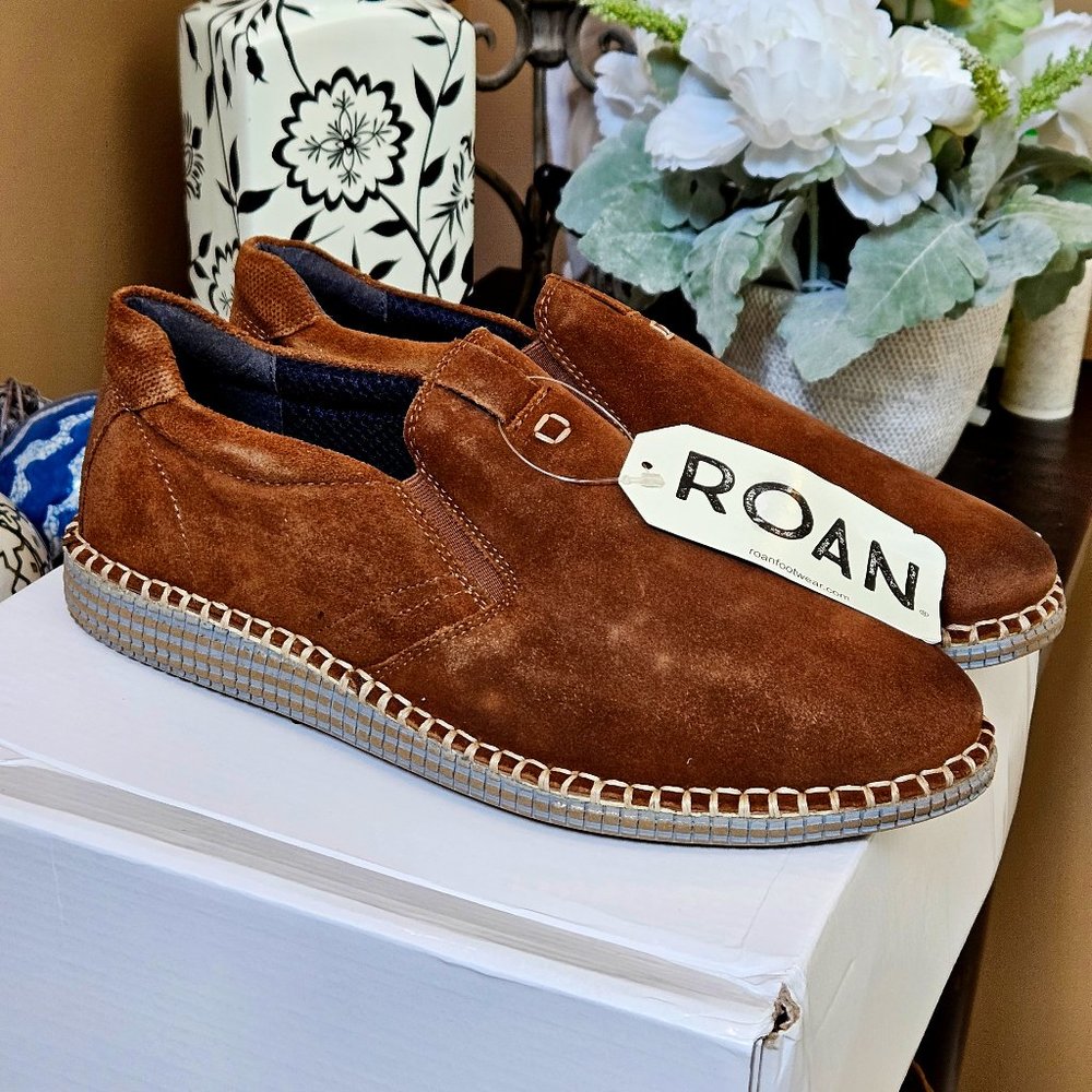 NWT ROAN BY BED STU Men's Remi Suede Casual Shoes, Brown, Sz 9